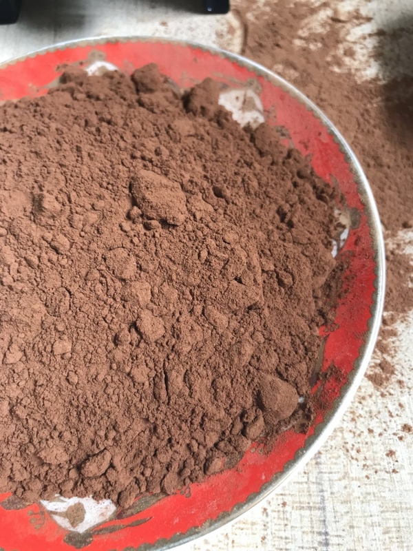 Cacao in polvere organico crudo non zuccherato con finezza di min 99,0% di Brown scuro